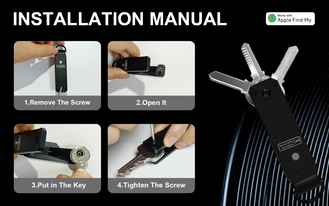 Smart Airtag Keychain